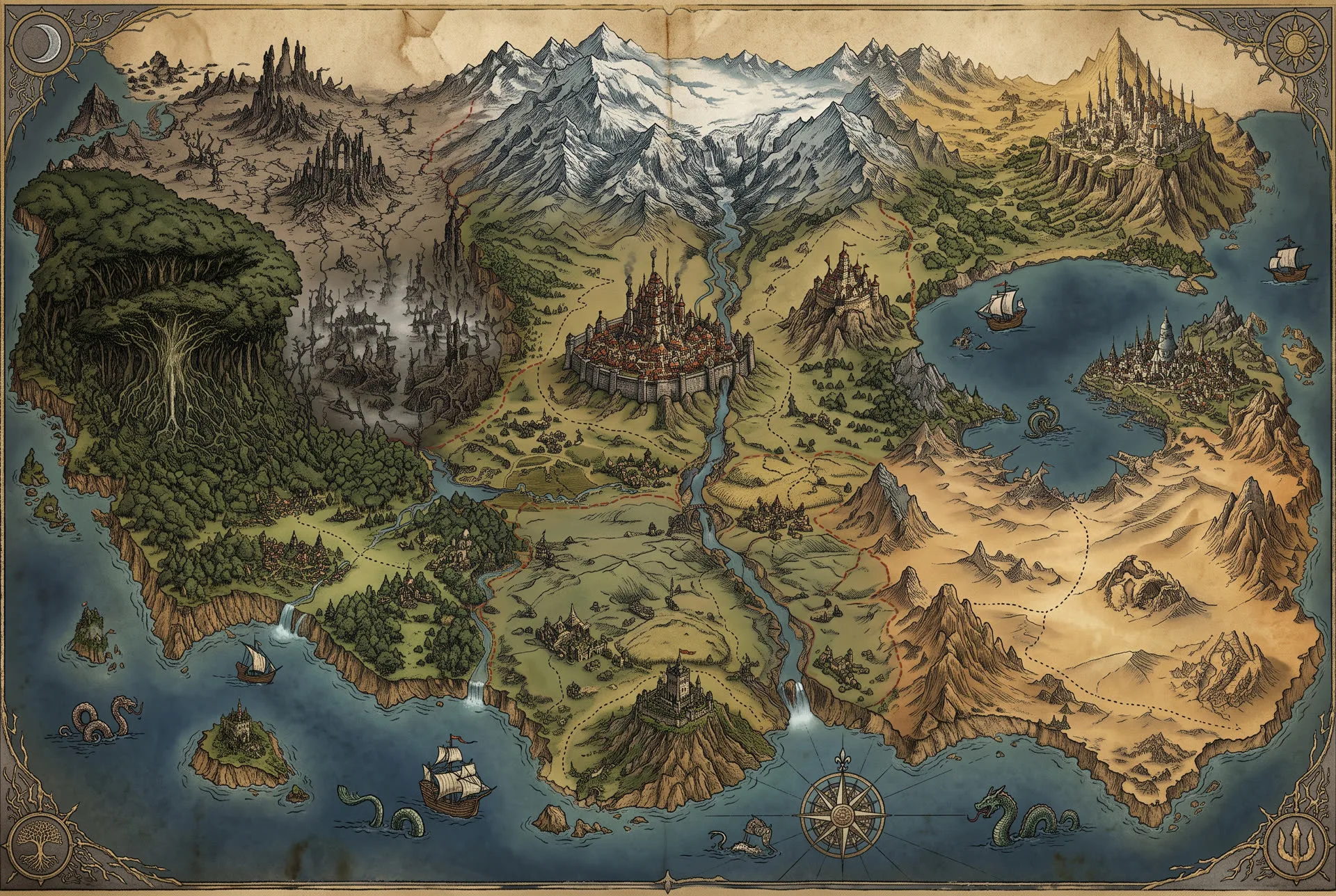 March across a painted realm